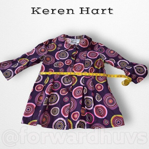 Keren Hart Purple Flare Sleeve Hippy Jacket Size Small - Picture 10 of 12